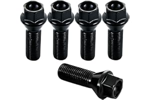ERMWALR 5 Pcs Wheel Bolts M14x1.25 for BMW 1 Series 2 Series 3 Series 4 Series 5 Series 6 Series X1 X3 I3 I8 Wheel Lug Bolt Nuts Tapered Seat 60°HEX 17mm 36136781151
