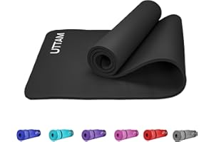 UTTAM Yoga Mat | Multi-Purpose Extra Thick Foam Exercise Mats | Stretching, Resistance Workout & Therapy – Pilates, Home & Gym Equipment Accessory for Men Women Kids (183 x 60cm)