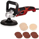 Einhell Polisaj ve Zımpara Makinesi CC-PO 1100/150 E (1.100 W, 150 mm polisaj tabanı, aksesuarlar i&ccedil;in cırt cırt bağlantı, k&ouml;