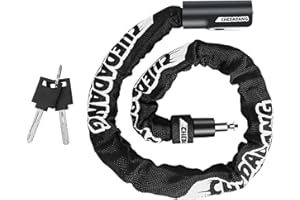 Antivol Trotinette Electrique, CHEDADANG Chaîne Antivol Vélo Haute Sécurité, 80cm 6mm Cadenas Chaîne, Chaînes Antivol Trotinette avec 2 clés, Chaîne Cadenas Vélo pour vélo, Portail, Trotinette, Moto