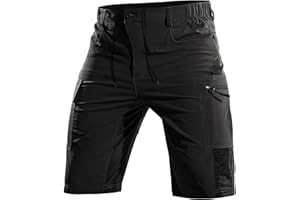 Cycorld Men's Short Trousers, Hiking Trousers, MTB Trousers, Men's Short Breathable Quick-Drying Bermuda Cargo Shorts, Work Trousers, Men's Short Cycling Shorts, Mountain Bike
