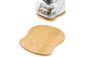 SKINGHONG für Thermomix TM6 TM5 Gleitbrett Zubehör - Schnelles Bewegen Rollbrett für Thermomix Vorwerk Küchenmaschine TM 6 Zubehör Unterlage Brett,Bambusholz