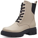 marco tozzi womens lace up block heel ankle boots with zip