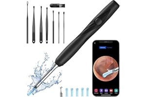 Wolady Otoscopio 1080 WiFi Endoscopio para Oidos Camara, Limpiador de Oidos con 6 LED Kit de Limpieza de Oídos para Eliminación de Cerumen para iPhone, Tabletas y Android