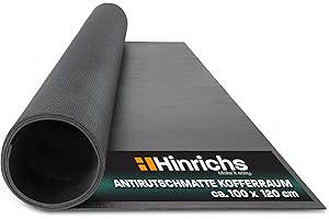 ‎HINRICHS Hinrichs Antirutschmatte Auto 120 x 100 cm - Kofferraummatte zuschneidbar - Anti Rutsch Matte, Schmutzfangmatte & Schubladenmatte - Gummimatte Kofferraum - rutschfeste Unterlage für Hundebox