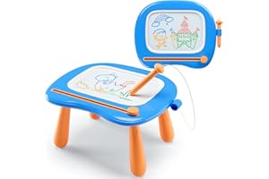 SYHLN Magnetic Drawing Board Toddlers Toys for 1 2 Year Old Boys - Preschool Learning Educational Toys for 12-18 Months Baby - Doodle Pad Birthday Gifts Presents for Kids Age 1-3 - Blue