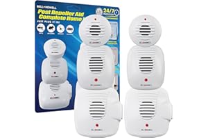 BELL+HOWELL The Bell and Howell Ultrasonic Pest Repeller plug in device Complete Kit 6 Pack, Effectively Aids to repel mice, bugs, Rats, Rodents, Mosquitos, roaches, Spiders and Ants Chemical, odor and sound free