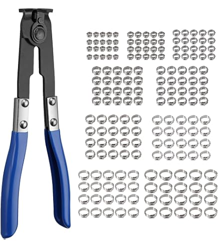 Pappagallo Idraulico AMTOVL 130 Fascette Stringitubo In Acciaio Inox 304 - Kit 7 Misure Da 7-21mm Fascette Inox 304 - 12