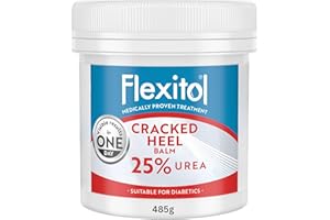 Flexitol Cracked Heel Balm, Visible Results in 1 Day, For Extremely Dry Feet & Cracked Heels, Removes Hard Skin, 25% Urea, Medically Proven Foot Cream, Suitable for Diabetics, 1 x 485g