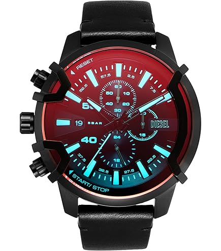 Diesel Spiked Analog Black Dial Men's Watch-DZ4607 : Amazon.in