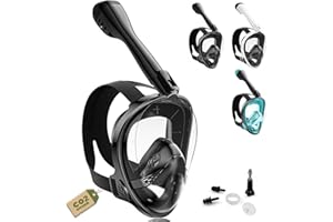 WENISUOW Schnorchelmaske Erwachsene Vollgesichtsmaske – CO₂ sicher Wasserdicht & Beschlagfrei Tauchmaske mit Kamera Halterung – Tauchermaske mit Tragetasche & Ohrstöpsel
