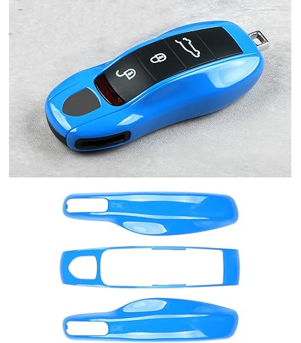 Soft Case Schutz Hülle Auto Schlüssel für Porsche 911 997 987 Boxster Cayman Funkschlüssel Remote/Farbe: Grau