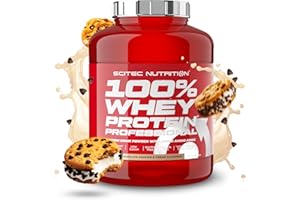 Scitec Nutrition 100% Whey Protein Professional - Mejorada con Aminoácidos Extra y Enzimas Digestivas - Sin gluten - Sin aceite de palma, 2.35 kg, Chocolate-Cookies & Cream
