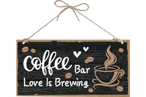 CREATCABIN Drewniana tabliczka znak 'But First Coffee' nadruk farma ziarna kawy spiżarnia kuchnia dekoracja rustykalna drewno sztuka ścienna wiszące dekoracje do domu parapetówka kawa bar kuchnia 25 x 12 cm