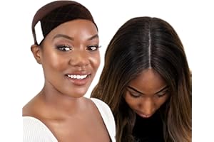 Milano Collection GripCap Bonnet de perruque tout-en-un et bandeau confortable avec fermeture réglable (GripCap, Chocolate Brown)