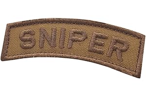 LEGEEON Sniper Shoulder Tab Coyote Tan Army Morale Tactical Hook Patch