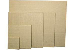 Rayher Châssis entoilé apprêté p. peinture, 100 % lin, 330 g/m², peint, 6173600, Marron