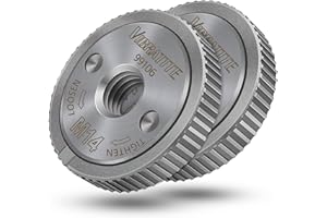 VIBRATITE 2 Stück M14 Schnellspannmutter, Spannmutter für alle Winkelschleifer von AEG, Black & Decker, Dewalt, Flex, Hitachi, Metabo, Makita etc, Silber