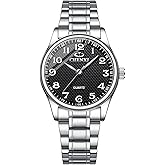 jewelrywe watches men women analogue quartz watch 30 m waterproof stainless steel bracelet business casual watch with luminous hands and watch tool various models