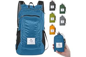 4Monster Neuf Sac à Dos Pliable Ultra léger, Sac à Dos Pliable résistant à l'eau, Sac à Dos de randonnée pour Le Voyage, Le Camping et l'extérieur, Promenade Quotidienne, Cyclisme