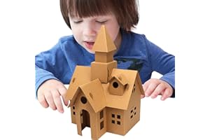 JINGAN Casetta di Cartone,Cartone casa da colorare - Giocattoli di Carta Fai-da-Te, tavola KT nitida, coltiva la concentrazione, abilità Pratica e Pazienza Decor Armadio, Comodino