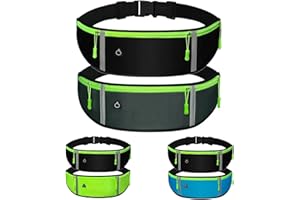 DORNNA® 2x1 Marsupio Running, Marsupio da Corsa Impermeabile per Uomo e Donna, per Escursioni, Fitness, Viaggi, Corsa, Pocking, Accessori, Cintura Elastica. (Nero e Grigio)