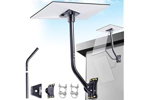 FOOING Kit de Montaje Starlink Gen 3 con 2 Abrazaderas en U - Soporte Ajustable para Poste y Pared Antena Satélite, Compatible con V3, Gen2 y Mini Starlink