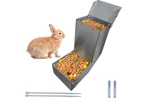 BIUBIUSOT 304 Edelstahl Automatischer Futterspender für Käfig Haustiere Schwerkraft-Futterstation für Kaninchen,Igelhaus, Vögel, Chinchilla Katzen, Frettchen und andere Kleintiere