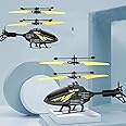 VRIKRION Toy Flying Helicopter,Remote Control Helicopter for 6 + Years Boys Indoor and Outdoor Helicopter, Palm Sensing Helicopter with led Lights (Pack of 1) (Black-Yellow)