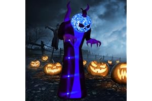 Warmiehomy 10FT Halloween Inflatables Outdoor Decorations Giant Scary Ghost with LED Lights, Blow Up Yard Halloween Decorations for Garden Lawn Indoor Shopping Mall, Outdoor Inflatable Decoration