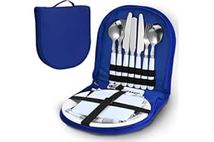 MERSYN Camping Cutlery Set, Portable Picnic Accessories Kitchen Utensil Set, 13 in 1 Multifunctional Cutlery with Waterproof Storage Bag for Indoor or Outdoor Camping, Picnic, Hiking