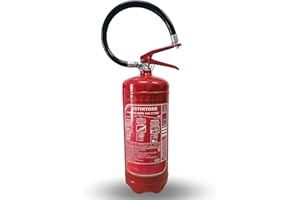 TSJESMIC 1 Estintore Polvere 6 KG - ANNO: 2025 + MANUALE USO E MANUTENZIONE - CERTIFICATO E OMOLOGATO A NORMA DI LEGGE + STAFFA E CARTELLO - Soluzione Sicurezza Antincendio Professionale