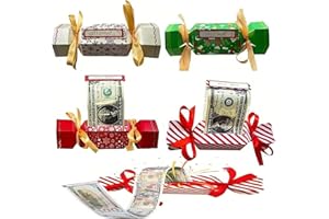 GRXMAEAT 4PCS Christmas Money Box Cash Gift Pull, 2026 Christmas Pull Surprise Money Gift Box for Kids/Adult Presents,Christmas Surprise Money Pull Pouch Candy Pull Out Money Pouch for Christmas Party Decor