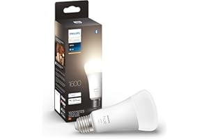 Philips Hue White, ampoule LED connectée E27 100W, 1600 lumen, compatible Bluetooth, fonctionne avec Alexa, Google Assistant et Apple Homekit