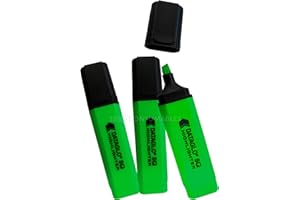 PACK OF 10 GREEN DATAGLO SQ CHISEL TIP HIGHLIGHTERS