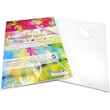 10 Sheets High Quality A4 Clear/Transparent Vinyl Glossy Self Adhesive Sticker Quality Inkjet Printable Non Waterproof Gloss 