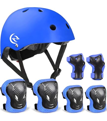 Bicycle Helmet Girls Helmet And Knee Pads Kids Bike Helmet Set