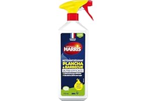 HARRIS - Nettoyant plancha et Barbecue - Mousse décapante - Idéal nettoyages difficiles - Soin protecteur - Apte contact alimentaire - Origine naturelle - Ecocert - Fabrication Française - 750ml