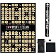 Excefore 100 Dates Scratch off Poster for Couples Bucket List, Things to Do Bucket List Scratch off Poster, Surprise Gifts for Girlfriend Married Couples Engagement Wedding Gift (16.5" x 23.4"), Black