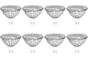 Bonlux MR16 GU5.3 Lámpara Halógena 20W Regulable, 12V MR16 GU5.3 Lámpara Halógena Blanco Cálido 2800K, Paquete de 8