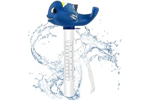 CHIVENIDO Pool Thermometer - Wasserthermometer Baby Poolthermometer Schwimmende Thermometer mit Schnur, Schwimmbecken Thermometer für Pool, Badewanne,Aquarien & Fischteiche, Schwimmbad und Teich(Walfisch)