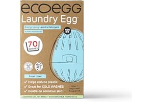 Ecoegg Laundry Egg | Detergent and Fabric Conditioner Replacement | Non bio and no enzymes, phosphates, palm oil, chlorine bl