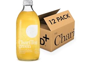 ChariTea Green Iced Tea: Green Tea with Ginger and Honey - Organic, Low Calorie, No Refined Sugar, Gluten Free, Vegan, Fairtrade, Plastic Free - 12 x 330ml