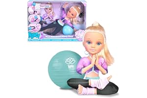 Nancy - Yoga Class, Muñeca más Flexible, 16 Puntos de Articulación para Practicar Yoga, Incluye Pelota de Fitness y Esterilla de Deporte, +3 años, Famosa (NAC76000)