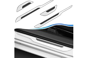 [4 Pezzi] SXCY per Yaris Cross 2021 2022 Battitacco Portiere Protezione Proteggi Spigoli Portiera Acciaio Inossidabile AntiGraffio Auto Decorativo Accessori