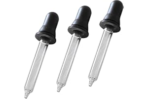 Medisure Healthcare Medical First Aid Lab Eye Dropper Clear Glass Pipette x 3 Tubes