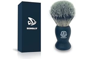 Echolly Shaving Brushes for Men-Premium NO Shedding Bristle Shaving Brush-Vegan Lather Shave Brush-Luxury Fast Beard Brush-Perfect Gifts for Men,Boyfriends,Fathers(Rubber Handle)