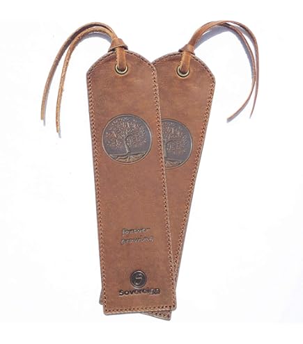 Leather Bookmark Handmade With Heart Design - 2 Genuine Leather Book Marks Unique Bookmarks Men Women Kids Great Book Lover Gifts Bookworms Writers Relative - View #10