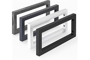 HOLZBRINK 2 Stück Wandkonsole Weiß für Waschtisch, 350x150 mm, Design und stabil Waschtischhalterung, Handtuchhalter