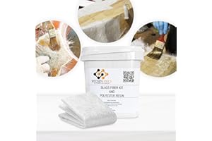 Resin Pro - 700 GR Kit de Réparation Résine Polyester + Fibre de Verre 1M2 MAT 300g/m2 - Rapide, Simple et Durable, Matériau de Renforcement, Résine Polyester Orthophtalique